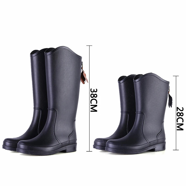 Women's Slip-On PVC Rain Boots - Sablienne