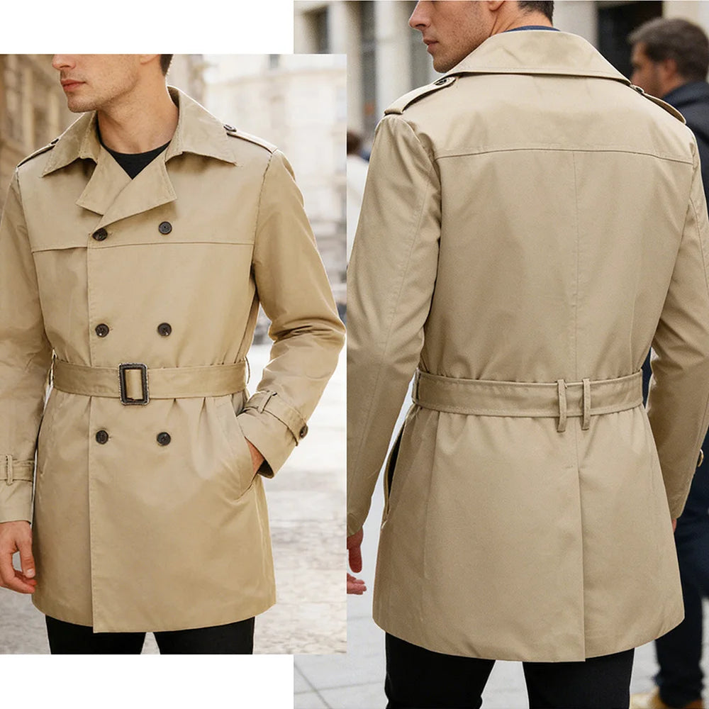 Men's Mid-Length Classic Trench Coat – Cornelius