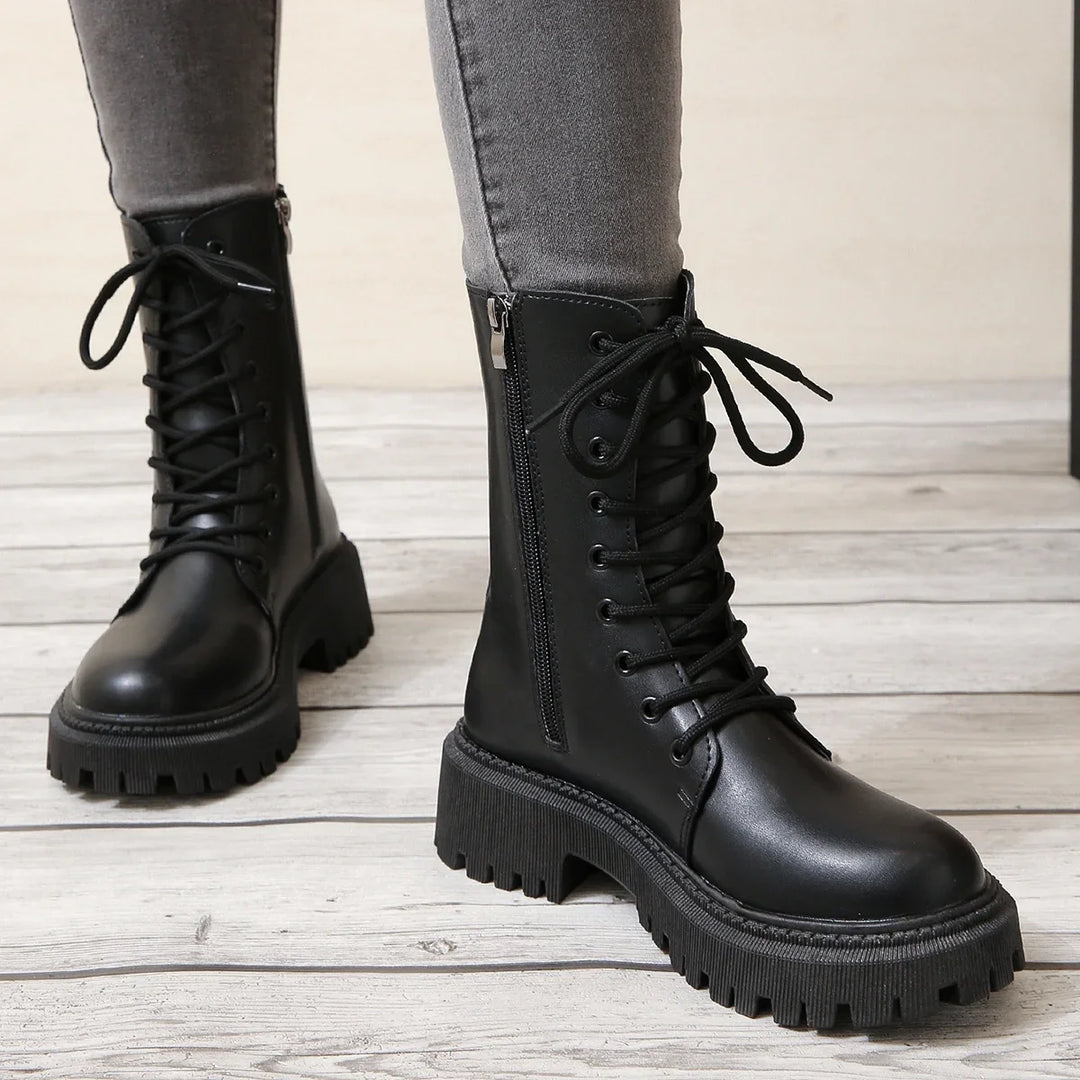 Women's Lace-Up Army Ankle Boots – Miravelle