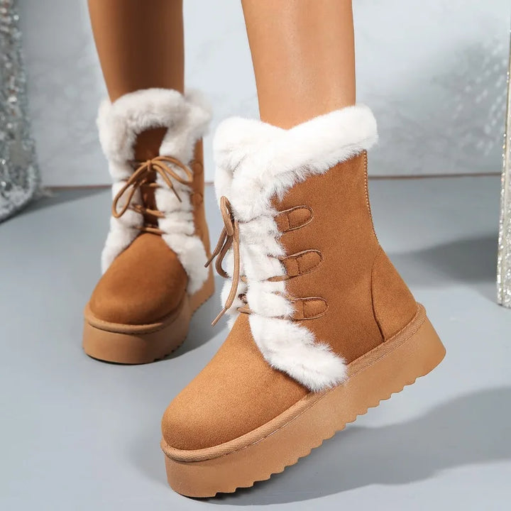 Women's Retro Mid-Calf Snow Boots – Wintrelle