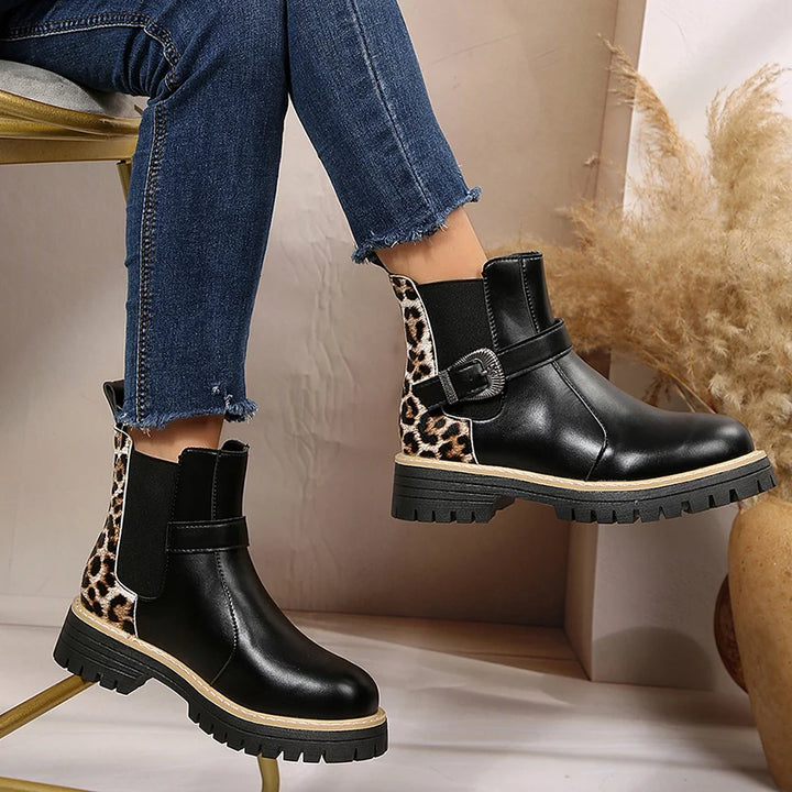 Women's Buckle Platform Chelsea Boots – Seraphina