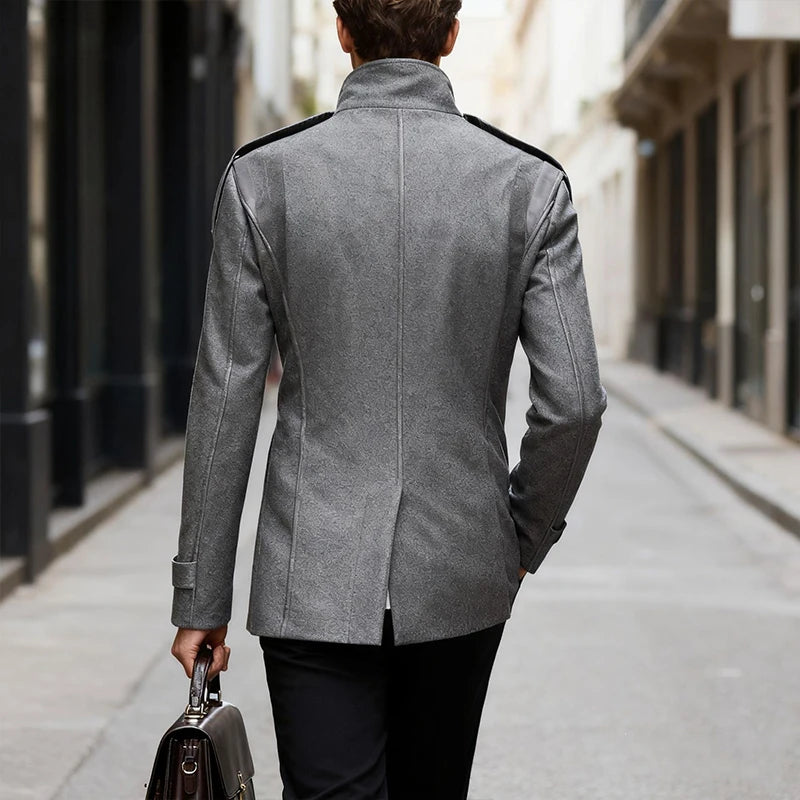 Men's Double Breasted Wool Overcoat – Percival