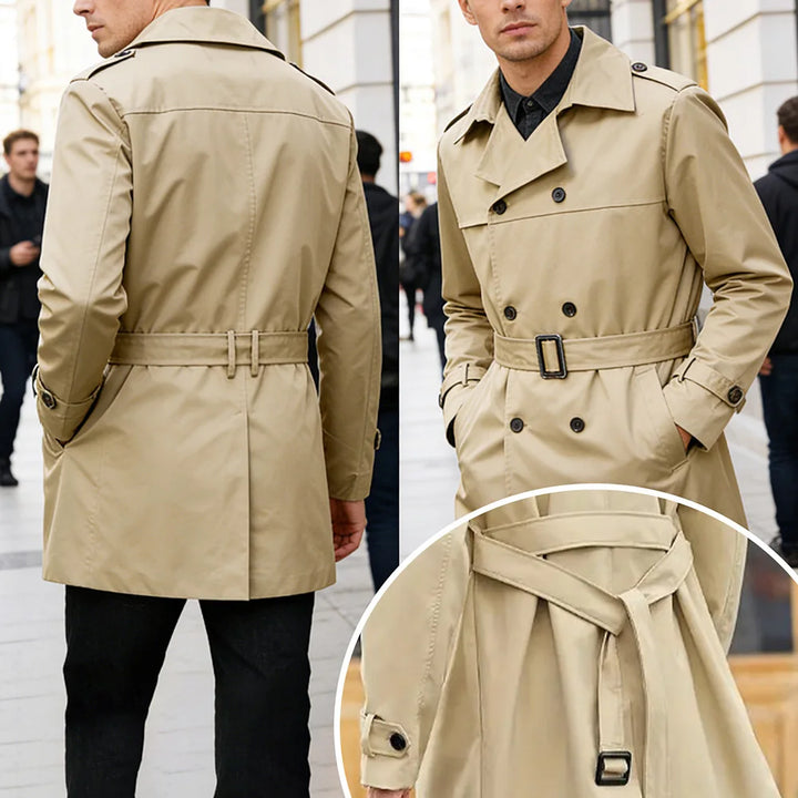 Men's Mid-Length Classic Trench Coat – Cornelius