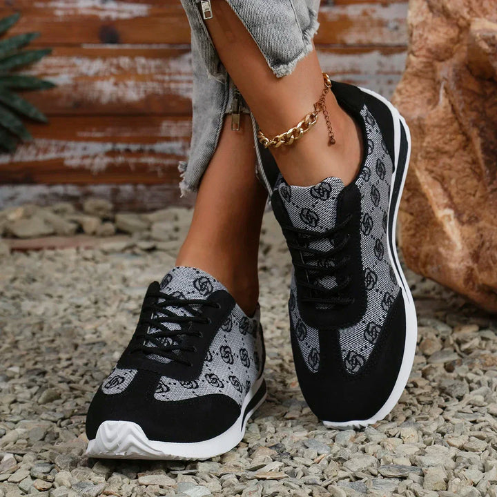 Women's Cross-Strap Breathable Flat Sneakers – Beatrice