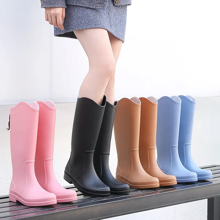 Women's Slip-On PVC Rain Boots - Sablienne