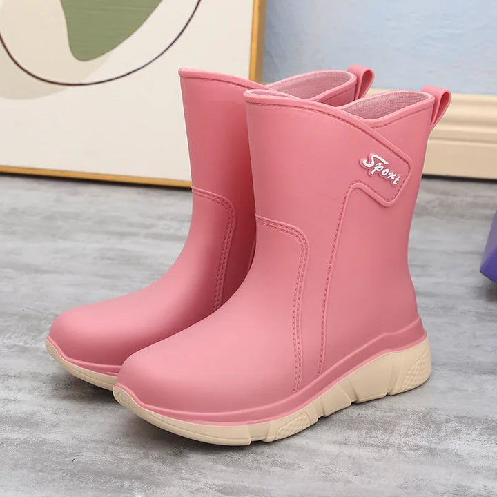 Women's Mid-Calf Waterproof Rain Boots - Rivelle