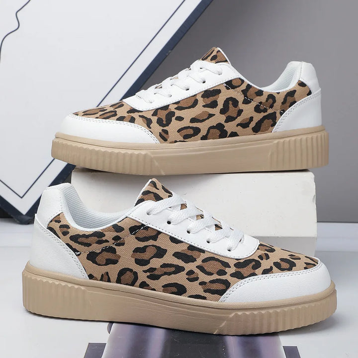 Women's Leopard Canvas Platform Sneakers – Josephine