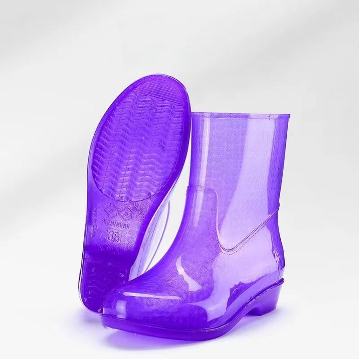 Women's Jelly High-Top Waterproof Rain Boots - Ellivienne