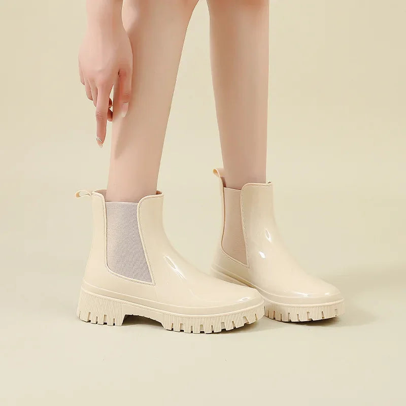 Women's Chunky Chelsea Waterproof Rain Boots - Aubrienne