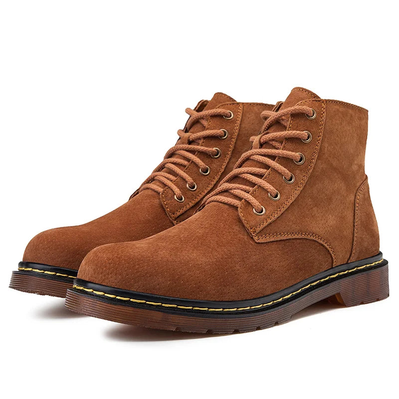 Men's Retro High-Top Lace-Up Boots – Delvane