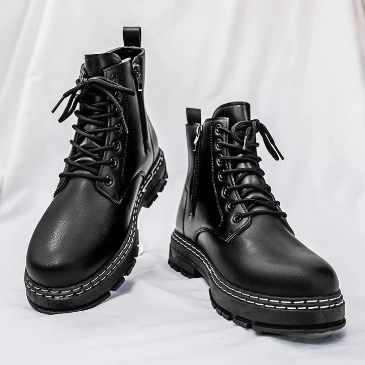 Men's Patent Leather Motorcycle Boots – Torvane