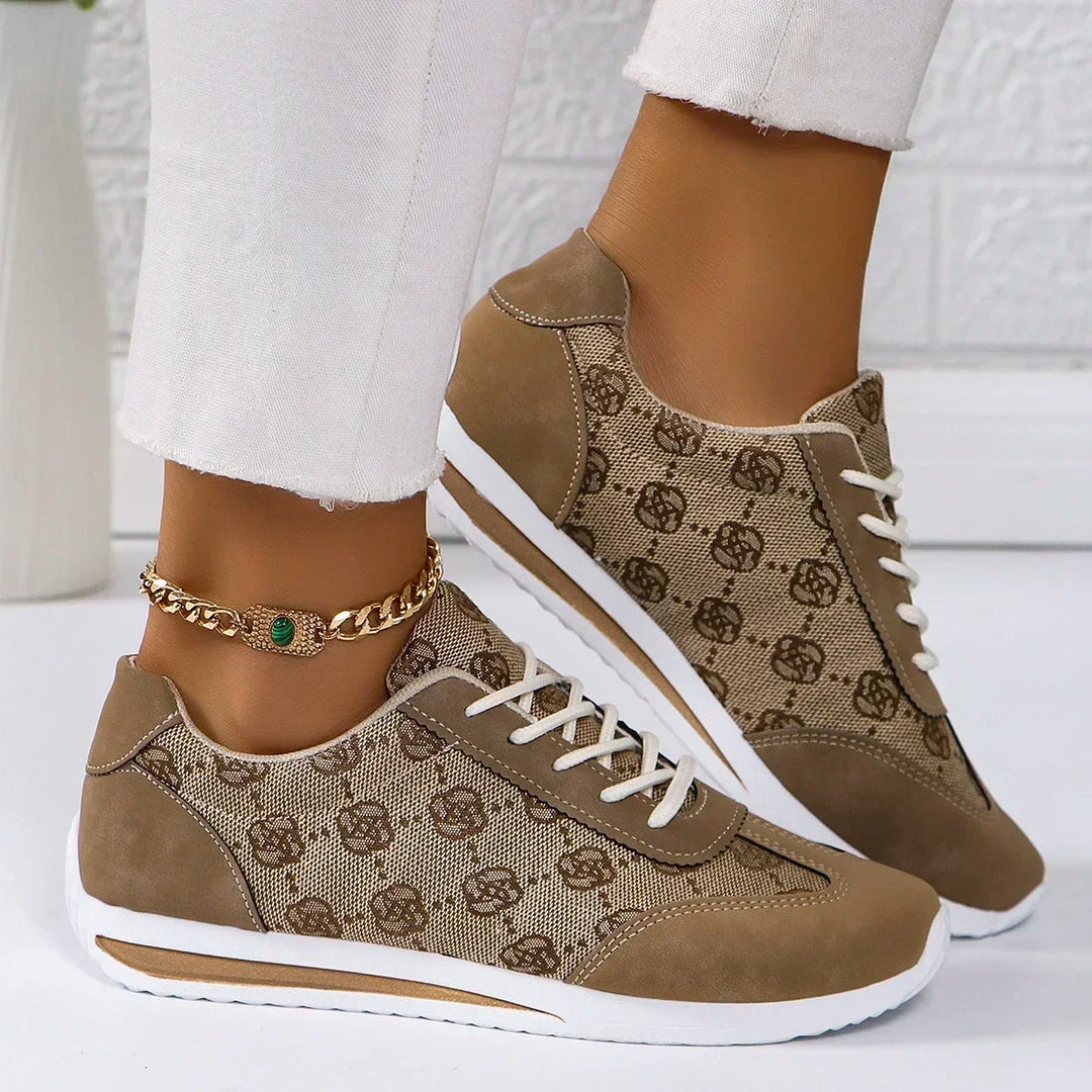 Women's Cross-Strap Breathable Flat Sneakers – Beatrice