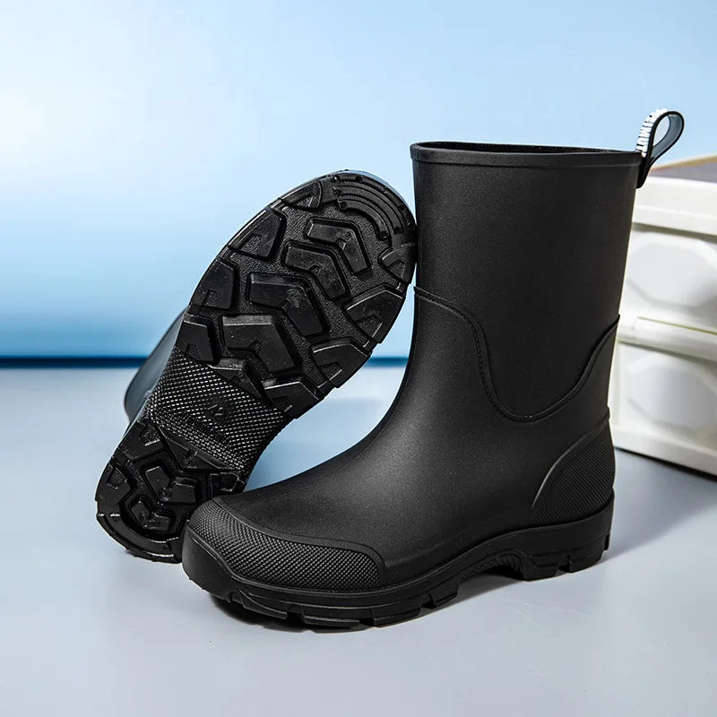 Men's Waterproof Non-Slip Rain Overshoes - Cobblane