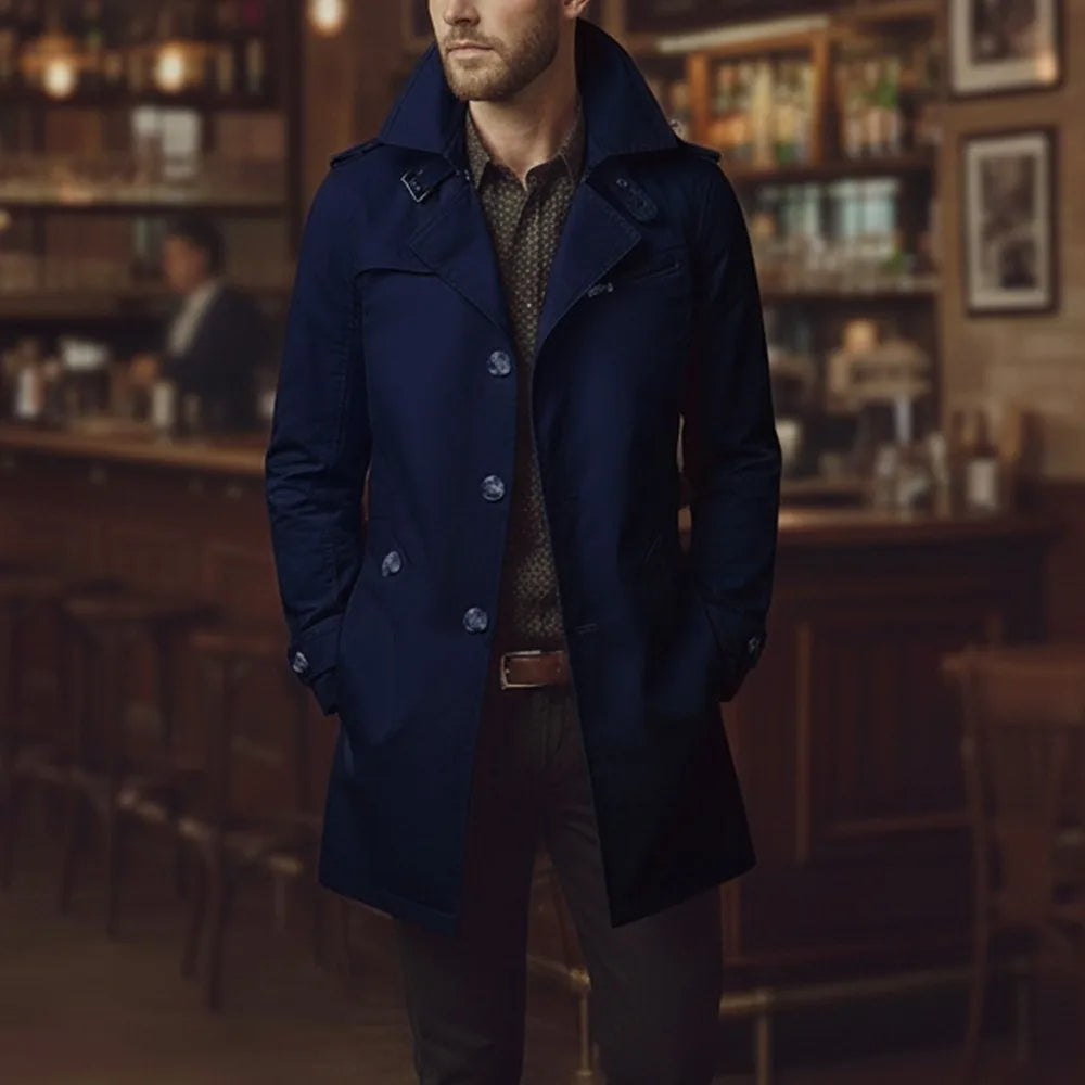 Men's Slim Notch Collar Trench Coat – Barnaby