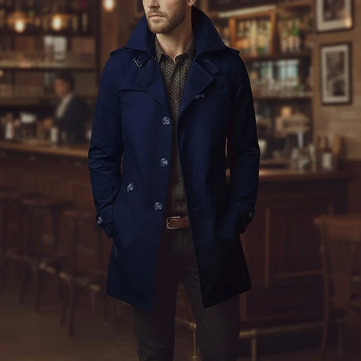 Men's Slim Notch Collar Trench Coat – Barnaby