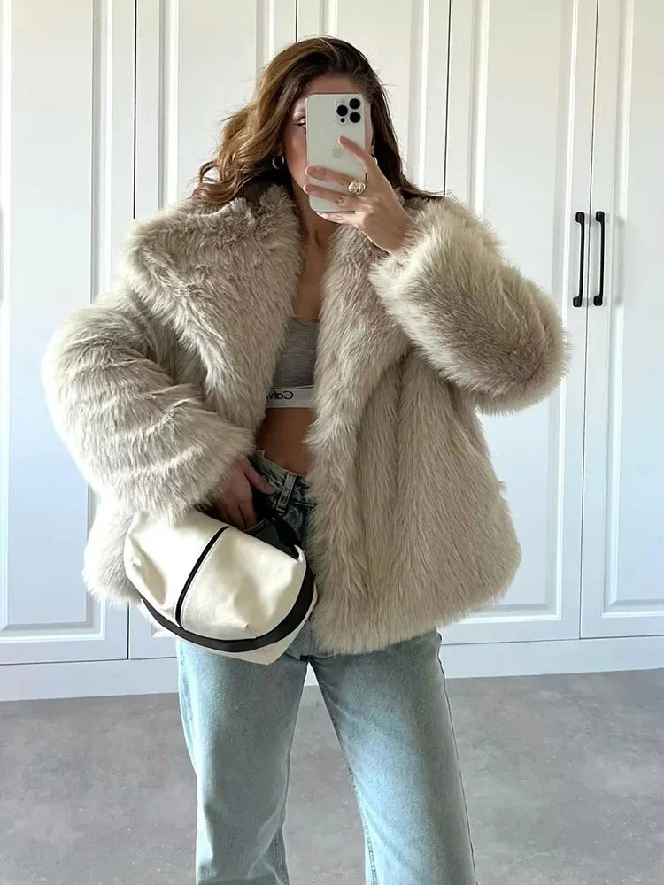 Aurora Luxe Faux Fur Coat