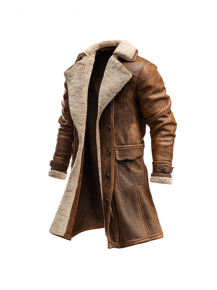 Men's Faux Shearling Longline Coat – Wyatt