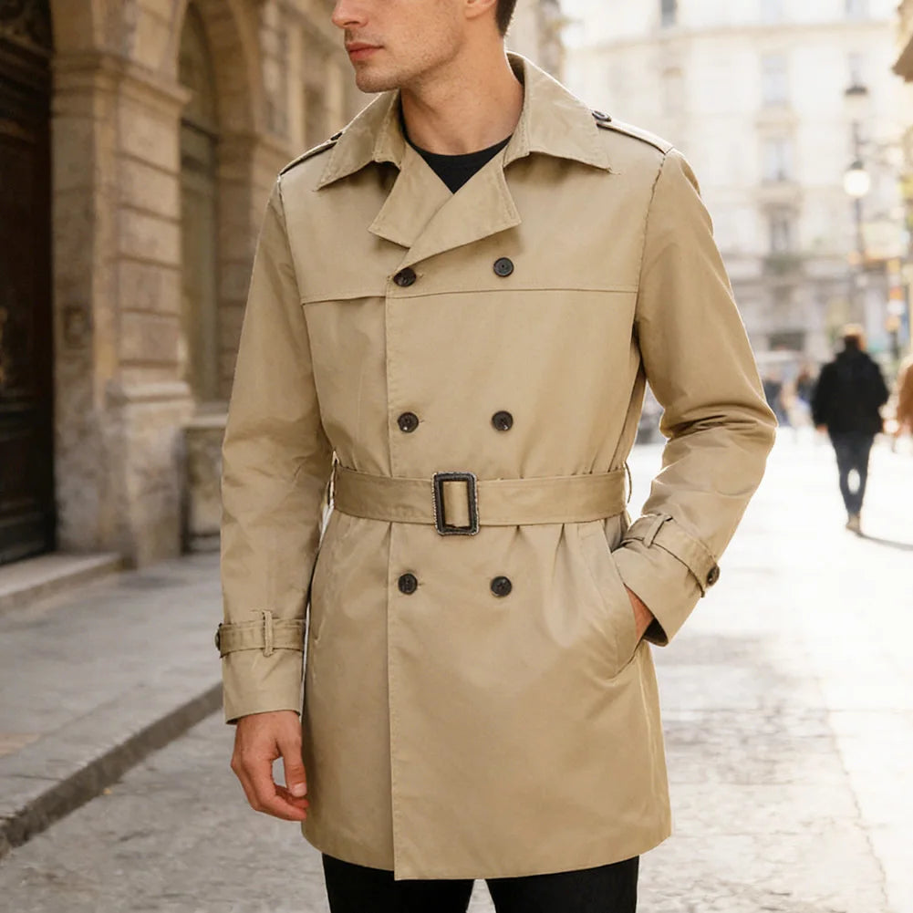 Men's Mid-Length Classic Trench Coat – Cornelius