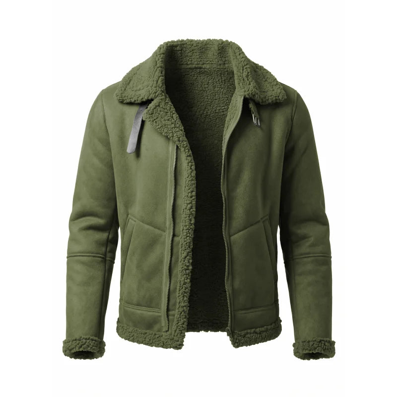 Men's Fleece-Lined Aviator Jacket – Bennett