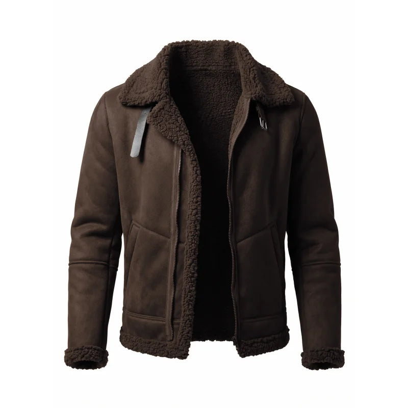 Men's Fleece-Lined Aviator Jacket – Bennett