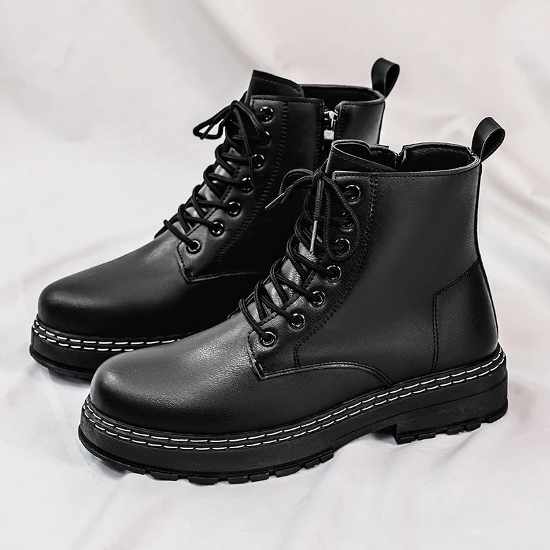 Men's Patent Leather Motorcycle Boots – Torvane