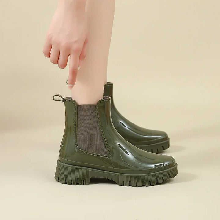 Women's Chunky Chelsea Waterproof Rain Boots - Aubrienne
