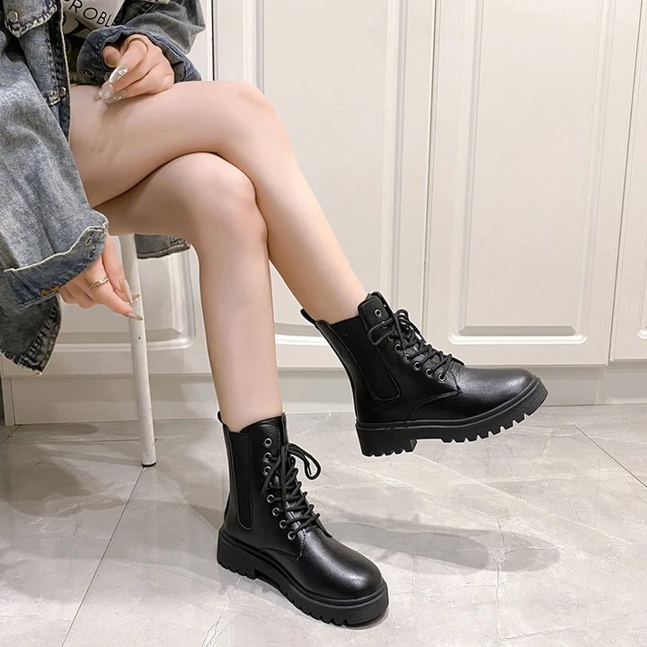 Women's Comfort Mid-Heel Ankle Boots – Baltienne