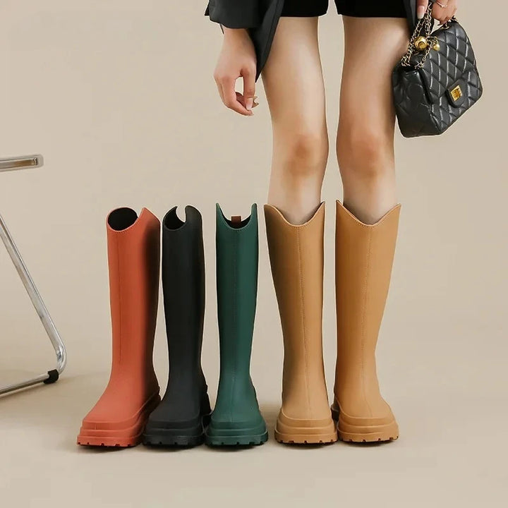 Women's Tall Platform Wellington Rain Boots - Rosalienne