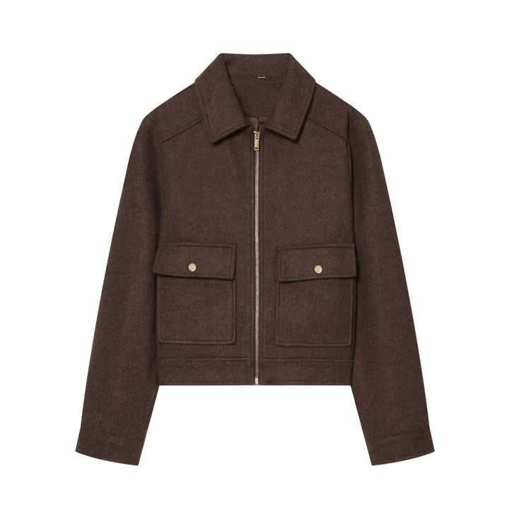 Women's Vintage Stand Collar Wool Coat – Rowena