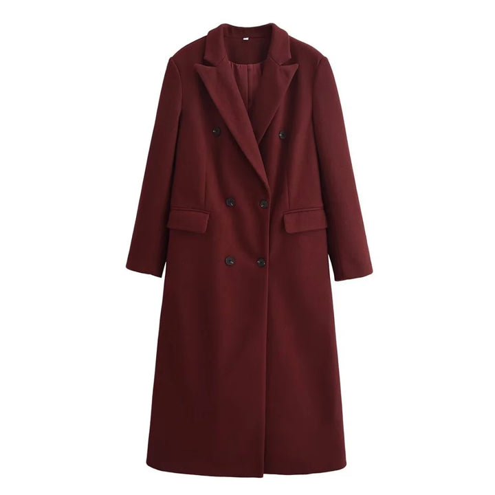 Women's Burgundy Wool Trench Coat – Beatrix