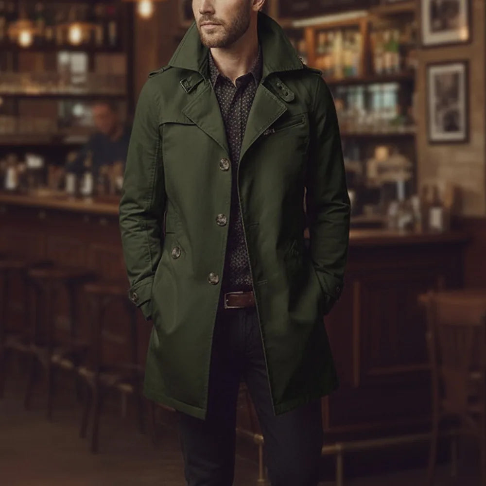 Men's Slim Notch Collar Trench Coat – Barnaby