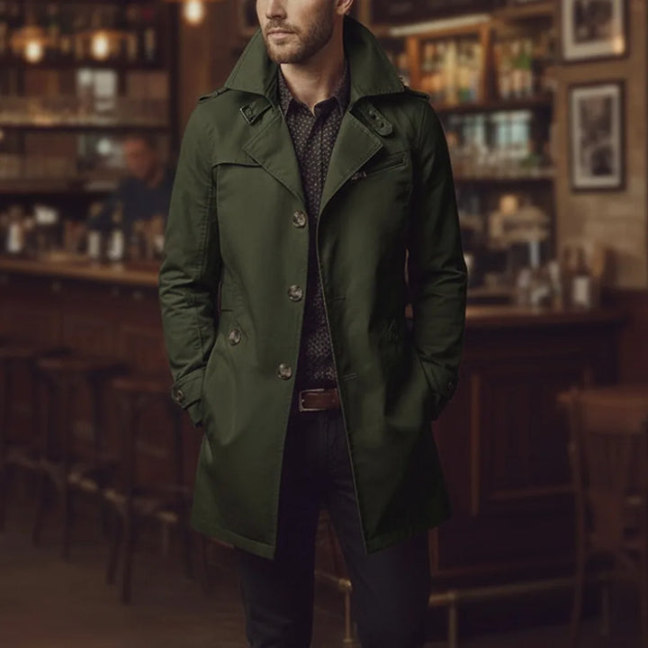 Men's Slim Notch Collar Trench Coat – Barnaby