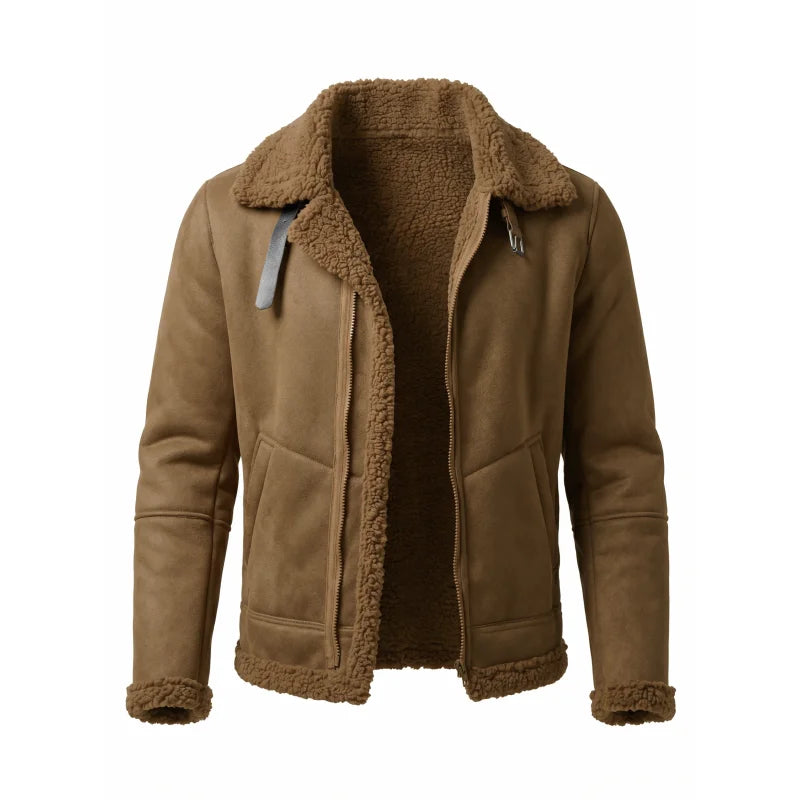 Men's Fleece-Lined Aviator Jacket – Bennett