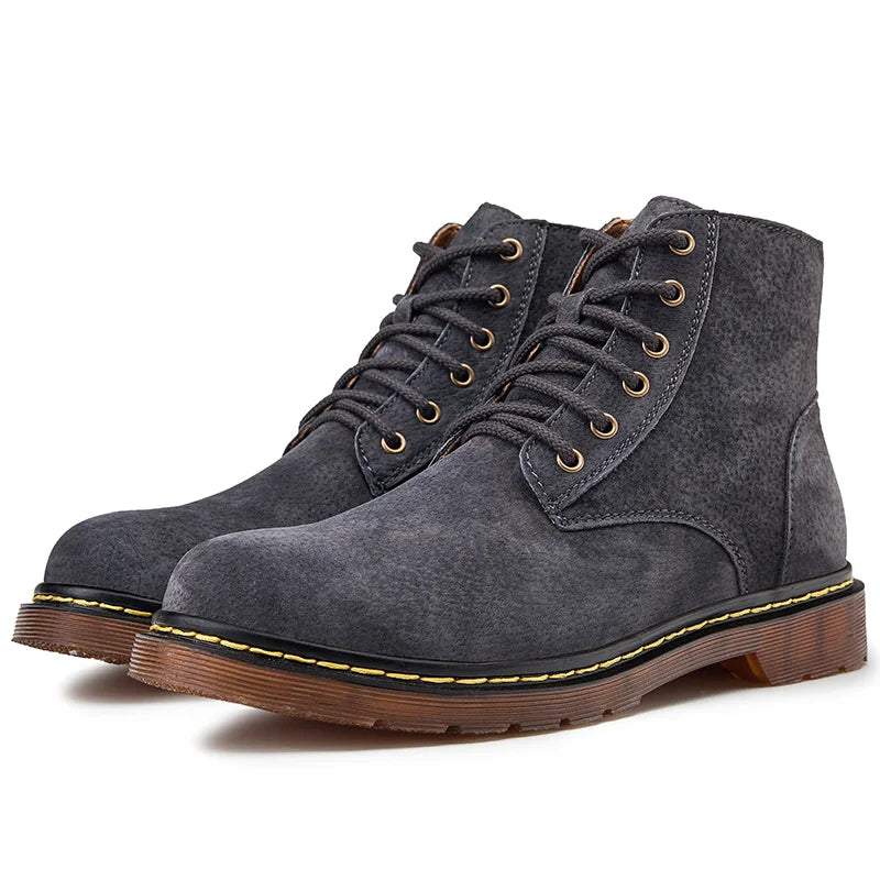 Men's Retro High-Top Lace-Up Boots – Delvane