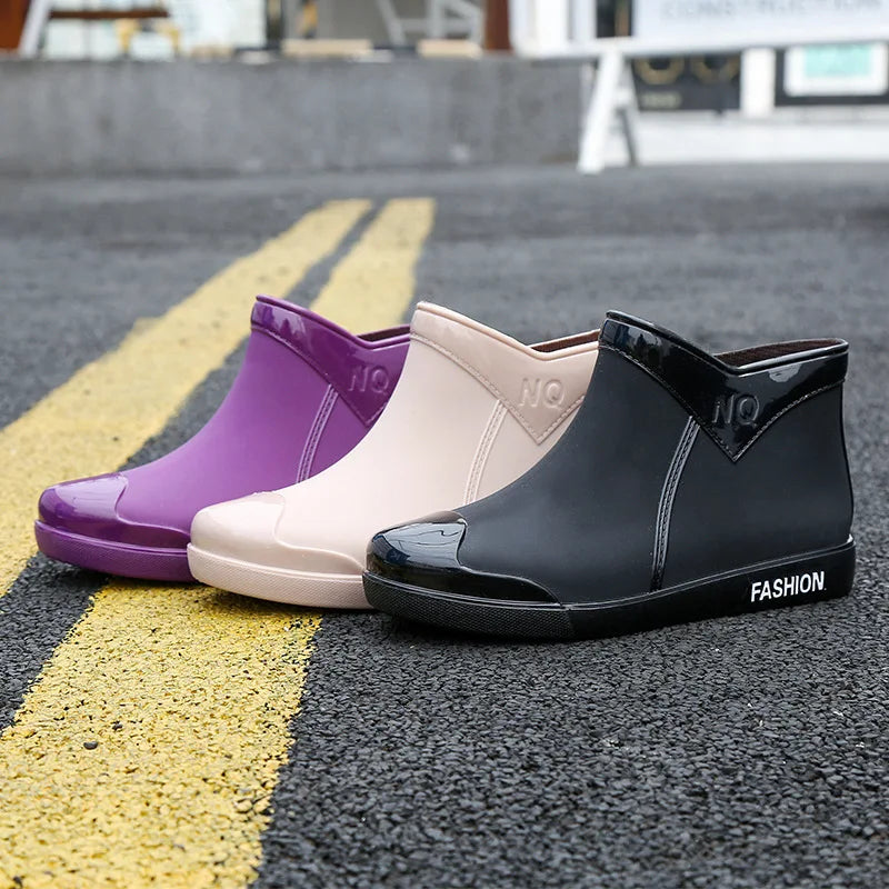 Women's Soft-Sole Waterproof Short Rain Boots - Mistrelle