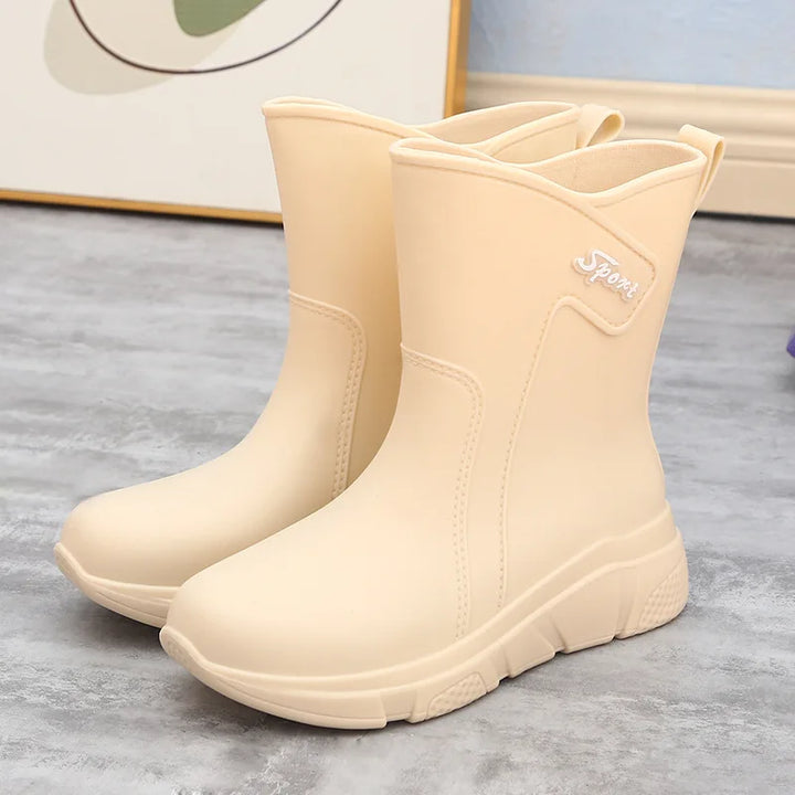 Women's Mid-Calf Waterproof Rain Boots - Rivelle