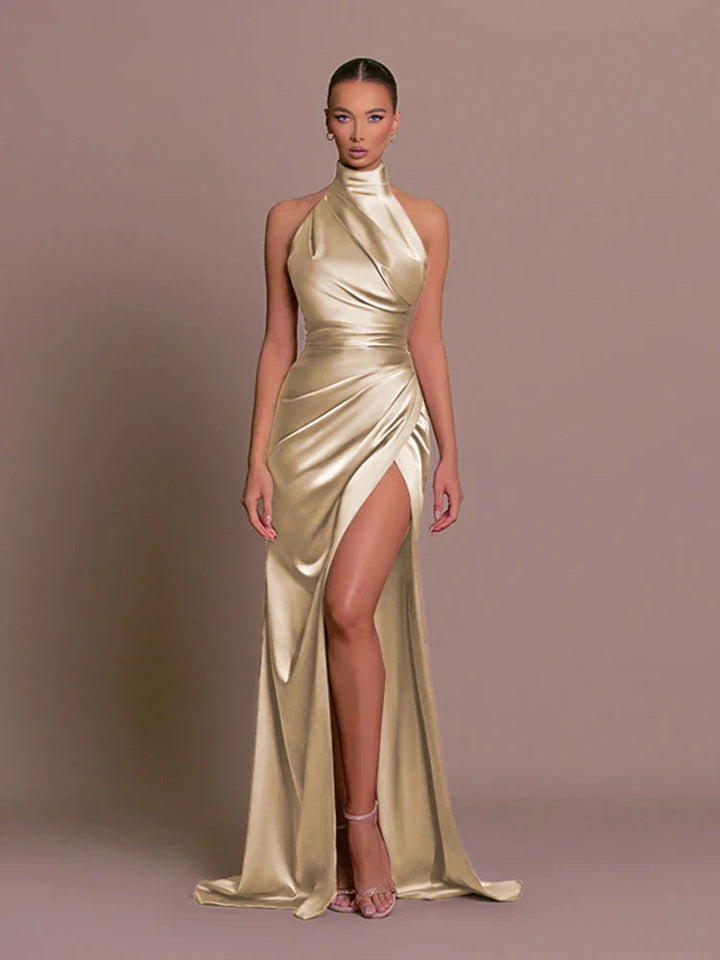 Cleo - Sleek Slit Maxi Dress