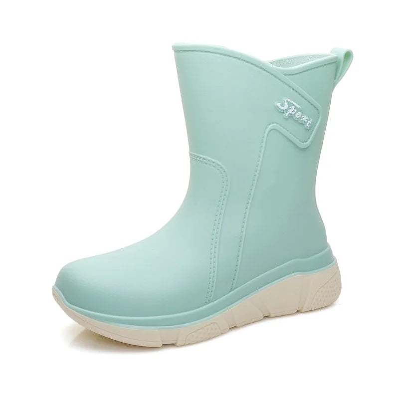 Women's Mid-Calf Waterproof Rain Boots - Rivelle