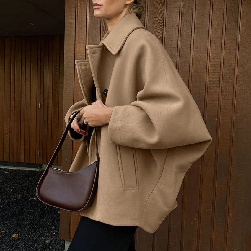 Women's Batwing Sleeve Wool Jacket – Imogen
