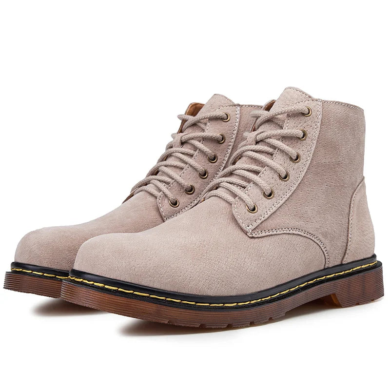 Men's Retro High-Top Lace-Up Boots – Delvane