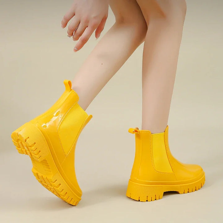 Women's Chunky Chelsea Waterproof Rain Boots - Aubrienne