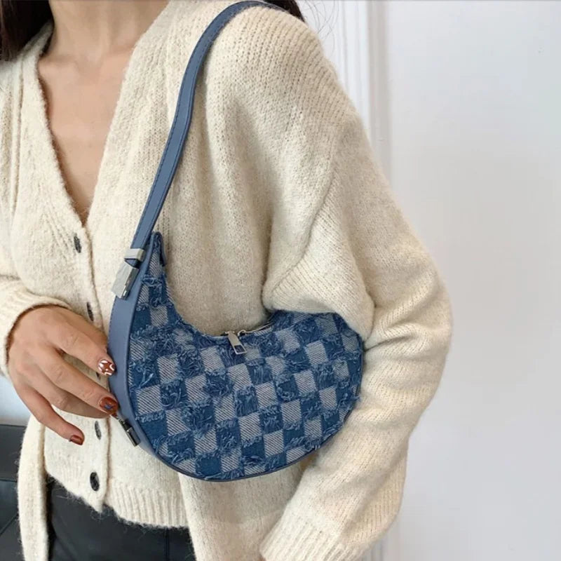 Kendra Check Textured Handbag