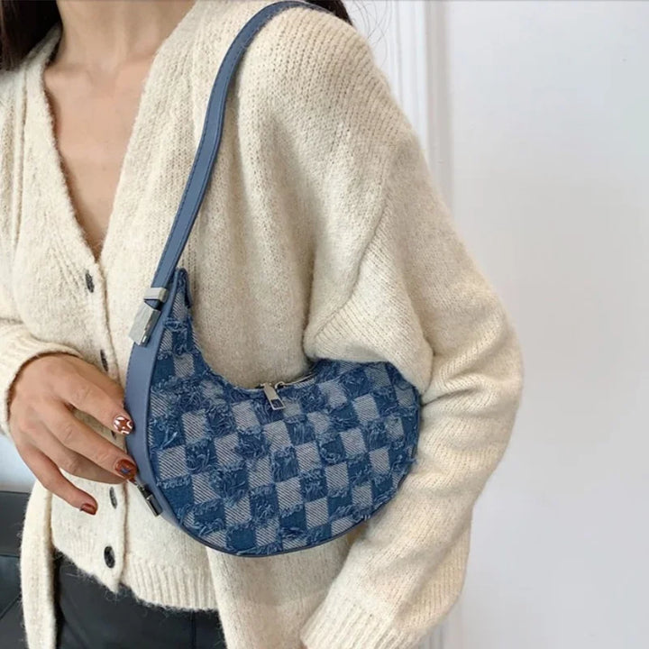 Kendra Check Textured Handbag