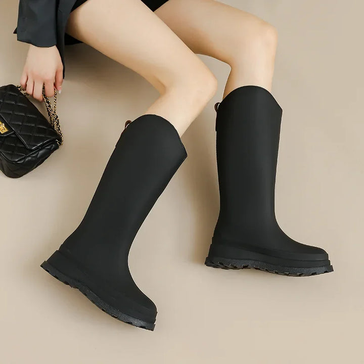 Women's Tall Platform Wellington Rain Boots - Rosalienne