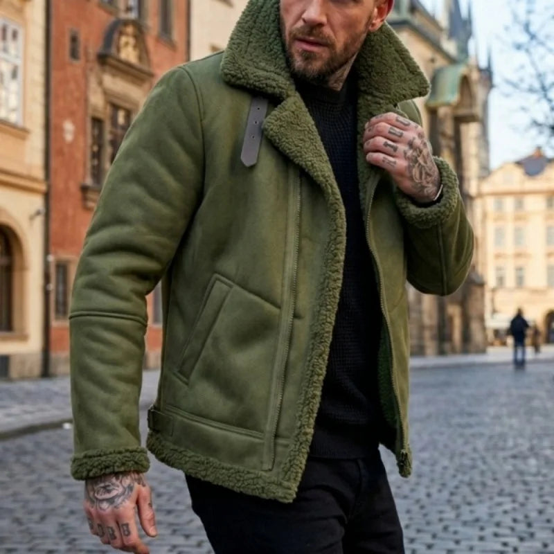 Men's Fleece-Lined Aviator Jacket – Bennett