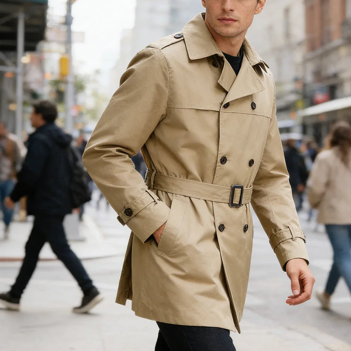 Men's Mid-Length Classic Trench Coat – Cornelius