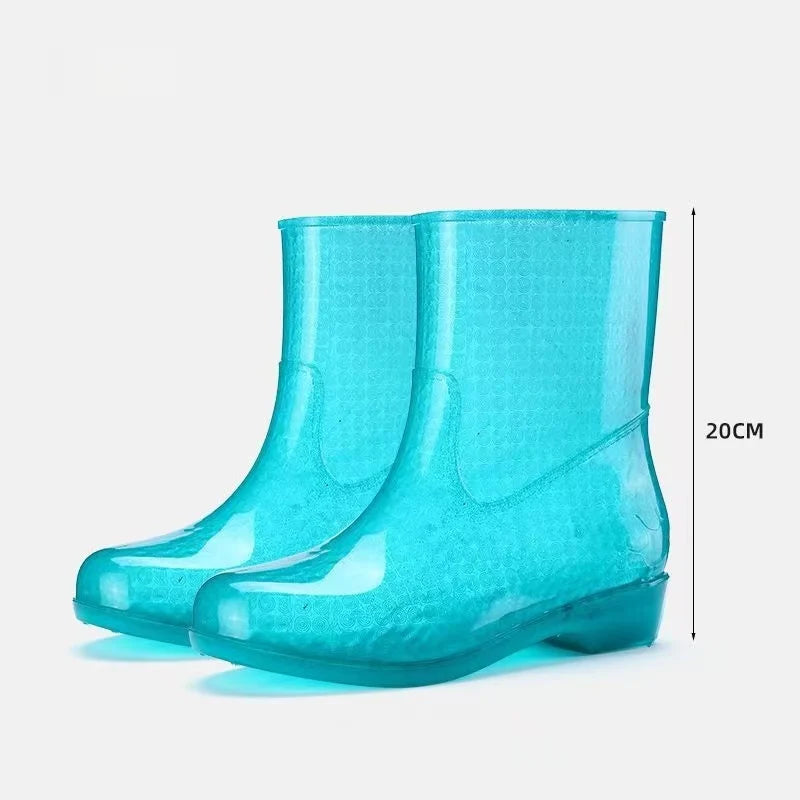 Women's Jelly High-Top Waterproof Rain Boots - Ellivienne