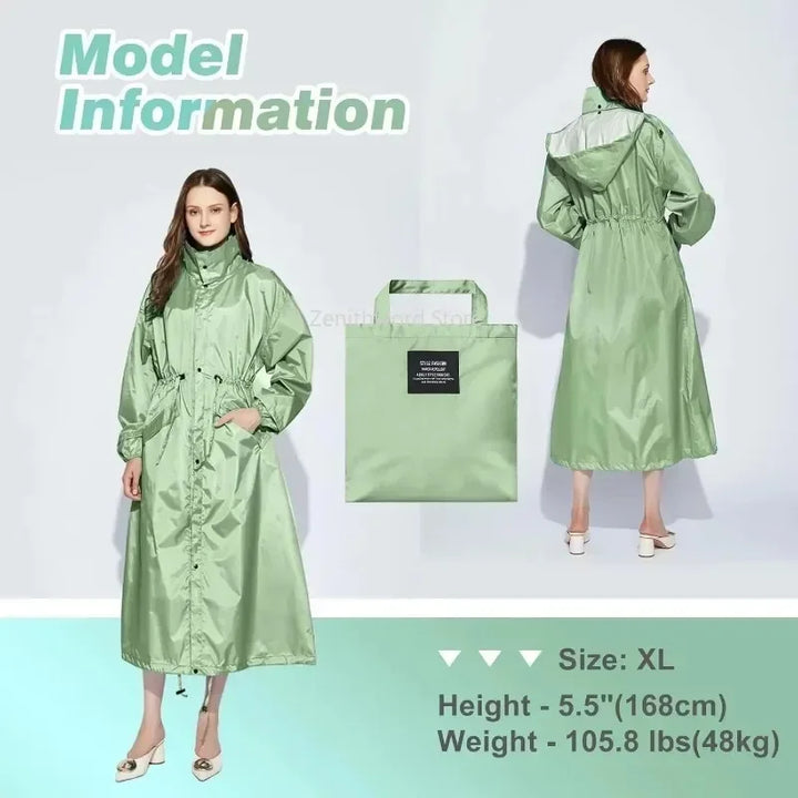 Women's Packable Lightweight Longline Raincoat - Brumelle