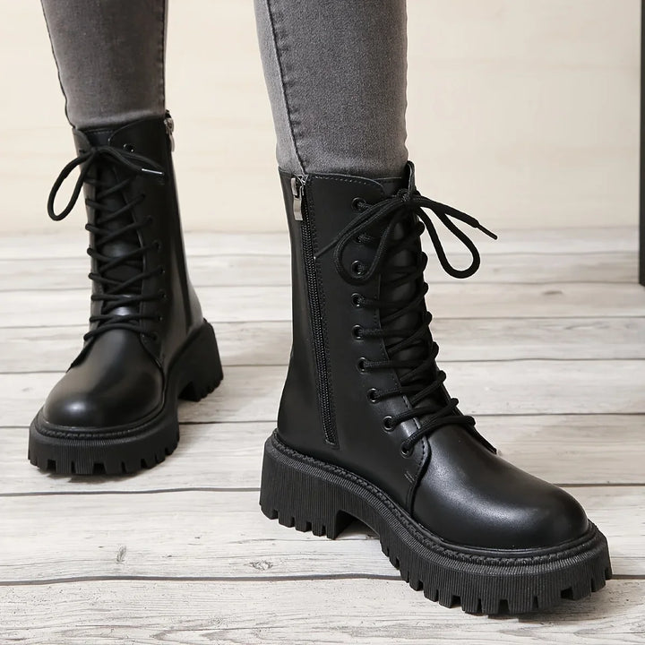 Women's Lace-Up Army Ankle Boots – Miravelle