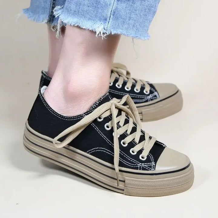 Women's Leopard Print Canvas Sneakers – Lavinia